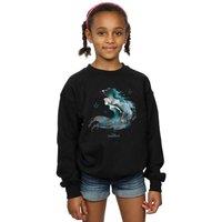 Disney Girl's Frozen 2 Elsa With Nokk The Water Spirit Sweatshirt in Black | Size: 3-4 Years
