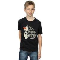 Disney Boy's Frozen 2 Olaf Philosophizing T-Shirt in Black | Size: 12-13 Years