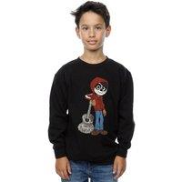 Disney Boy's Coco Miguel With Guitar Sweatshirt in Black | Size: 3-4 Years