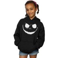 Disney Girl's Nightmare Before Christmas Jacks Face Bold Hoodie in Black | Size: 5-6 Years