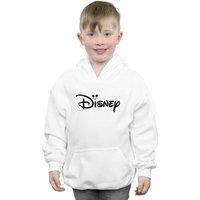 Disney Boy's Mickey Mouse Head Logo Hoodie in White | Size: 7-8 Years