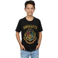 Harry Potter Boy's Filled Crest Varsity T-Shirt in Black | Size: 9 Years