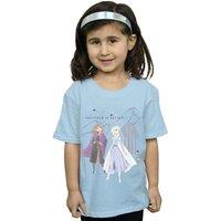 Disney Girl's Frozen 2 Elsa Anna Better Together Cotton T-Shirt in Baby Blue | Size: 3-4 Years