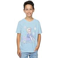 Disney Boy's Frozen 2 Elsa Free Spirit T-Shirt in Baby Blue | Size: 3-4 Years