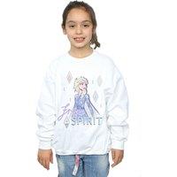 Disney Girl's Frozen 2 Elsa Free Spirit Sweatshirt in White | Size: 3-4 Years