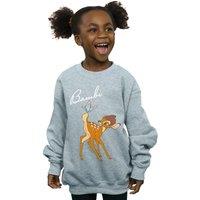 Disney Girl's Bambi Butterfly Tail Sweatshirt in Grey | Size: 3-4 Years