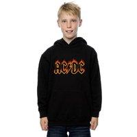 AC/DC Boy's Flames Logo Hoodie in Black | Size: 3-4 Years