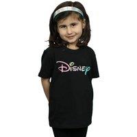 Disney Girl's Pastel Logo Cotton T-Shirt in Black | Size: 3-4 Years