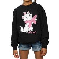 Disney Girl's Aristocats Marie Bow Sweatshirt in Black | Size: 3-4 Years