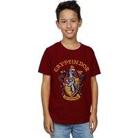 Harry Potter Boy's Gryffindor Crest T-Shirt in Burgundy | Size: 3-4 Years