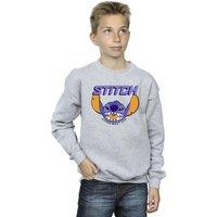 Disney Boy's Lilo & Stitch Purple Sweatshirt in Grey | Size: 12-13 Years