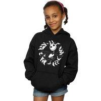Disney Girl's Nightmare Before Christmas Jack Bat Circle Hoodie in Black | Size: 5-6 Years