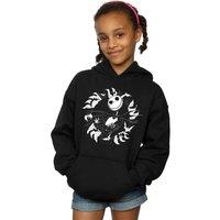 Disney Girl's Nightmare Before Christmas Jack Bat Circle Hoodie in Black | Size: 9 Years