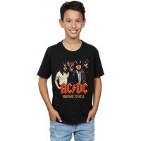 AC/DC Boy's Highway To Hell Group T-Shirt in Black | Size: 3-4 Years