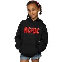 AC/DC Girl's Red Logo Hoodie in Black | Size: 3-4 Years