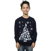 Star Wars Boy's Christmas Tree Sweatshirt in Navy | Size: 3-4 Years