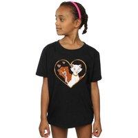 Disney Girl's The Aristocats Heart Cotton T-Shirt in Black | Size: 3-4 Years
