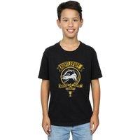 Harry Potter Boy's Hufflepuff Toon Crest T-Shirt in Black | Size: 9 Years