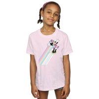 Disney Girl's Minnie Mouse Whoosh Cotton T-Shirt in Pink | Size: 3-4 Years