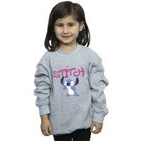Disney Girl's Lilo & Stitch Graffiti Sweatshirt in Grey | Size: 3-4 Years