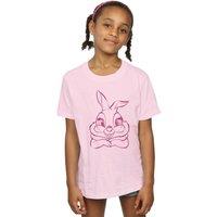 Disney Girl's Bambi Bunny Cotton T-Shirt in Baby Pink | Size: 3-4 Years
