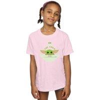Star Wars Girl's The Mandalorian The Child & Frog Cotton T-Shirt in Pink | Size: 3-4 Years
