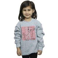 Disney Girl's The Lion King Heart Of A Lioness Sweatshirt in Grey | Size: 3-4 Years