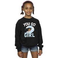 Disney Girl's Lilo & Stitch You Go Girl Sweatshirt in Black | Size: 3-4 Years