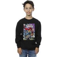 Marvel Boy's Doctor Strange Comic Circles Sweatshirt in Black | Size: 9 Years