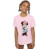 Disney Girl's Minnie Mouse Bunny Hug Cotton T-Shirt in Baby Pink | Size: 3-4 Years