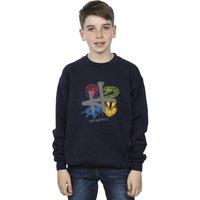 Harry Potter Boy's Emblems H Spray Sweatshirt in Navy | Size: 3-4 Years