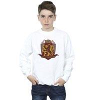 Harry Potter Boy's Gryffindor Chest Badge Sweatshirt in White | Size: 5-6 Years