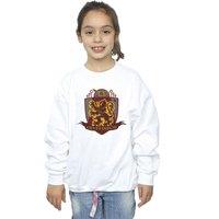 Harry Potter Girl's Gryffindor Chest Badge Sweatshirt in White | Size: 5-6 Years