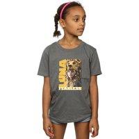 Harry Potter Girl's Luna Fearless Cotton T-Shirt in Charcoal | Size: 5-6 Years