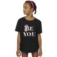 Disney Girl's Dumbo Be You Cotton T-Shirt in Black | Size: 3-4 Years