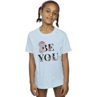 Disney Girl's Dumbo Be You Cotton T-Shirt in Baby Blue | Size: 3-4 Years