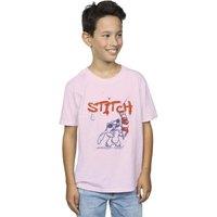 Disney Boy's Lilo & Stitch Ice Creams T-Shirt in Baby Pink | Size: 3-4 Years