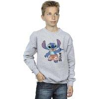 Disney Boy's Lilo & Stitch Bermuda Shorts Sweatshirt in Grey | Size: 3-4 Years