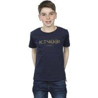 Star Wars Boy's Obi-Wan Kenobi Logo T-Shirt in Navy | Size: 3-4 Years