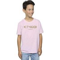 Star Wars Boy's Obi-Wan Kenobi Logo T-Shirt in Baby Pink | Size: 9 Years