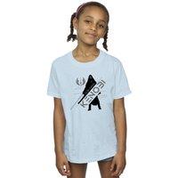 Star Wars Girl's Obi-Wan Kenobi Jedi Knight Cotton T-Shirt in Baby Blue | Size: 3-4 Years