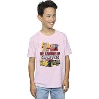 DC Comics Boy's DC League Of Super-Pets Profile T-Shirt in Baby Pink | Size: 3-4 Years
