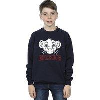Disney Boy's The Lion King Simba Face Champion Sweatshirt in Navy | Size: 9 Years