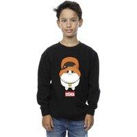 Disney Boy's Big Hero 6 Baymax Kitten Face Sweatshirt in Black | Size: 3-4 Years