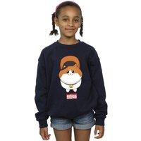 Disney Girl's Big Hero 6 Baymax Kitten Face Sweatshirt in Navy | Size: 3-4 Years