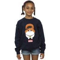 Disney Girl's Big Hero 6 Baymax Kitten Face Sweatshirt in Navy | Size: 5-6 Years