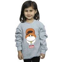 Disney Girl's Big Hero 6 Baymax Kitten Face Sweatshirt in Grey | Size: 3-4 Years
