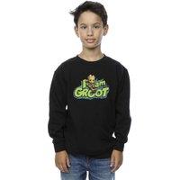 Marvel Boy's Guardians Of The Galaxy I Am Groot Jumping Sweatshirt in Black | Size: 9 Years