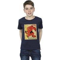 Disney Boy's Big Hero 6 Baymax Baymax Newspaper T-Shirt in Navy | Size: 3-4 Years