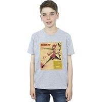Disney Boy's Big Hero 6 Baymax Honey Lemon Newspaper T-Shirt in Grey | Size: 3-4 Years